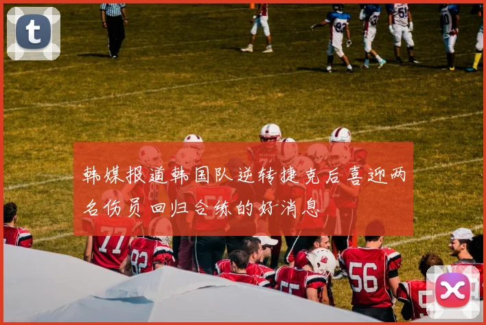 韩媒报道韩国队逆转捷克后喜迎两名伤员回归合练的好消息